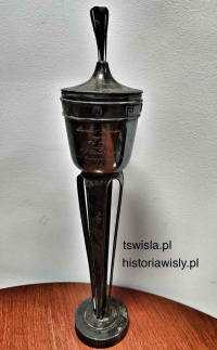 Puchar Kibica z sezonu 1966/67  w I lidze dla TS  Wisła Kraków od Redakcji Tygodnika "Sportowiec"