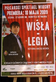 Plakat zapowiadający Piłkarski spektakl wiosny