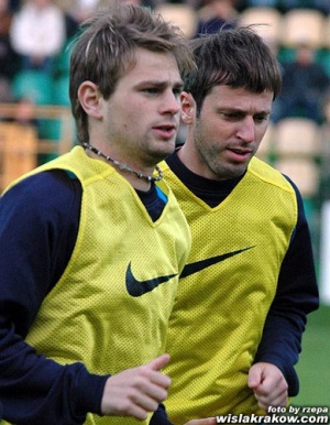 Vlastimil Vidlička i Maciej Żurawski na rozgrzewce[Foto: Rzepa/wislakrakow.com]