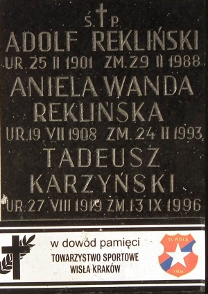 Grób Tadeusza Karzyńskiego na Cmentarzu Rakowickim