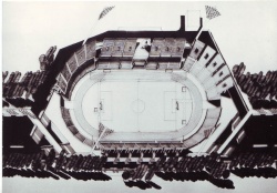 Projekt stadionu z 1985 roku. Projekt prof. Andrzeja Skoczka z krakowskiej Politechniki.