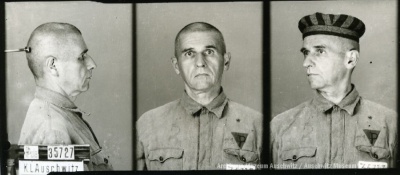 Fotografia obozowa Tadeusza Polaczeka-Korneckiego nr 35727Informacja o więźniach Auschwitz.