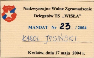 Mandat Karola Jasińskiego.