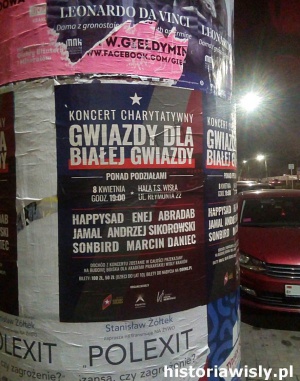 Plakat promujący na ulicy Reymonta.