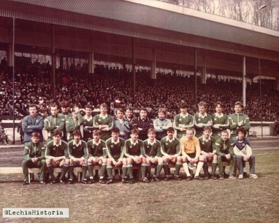 Jako trener Lechii Gdańsk w 1985r.