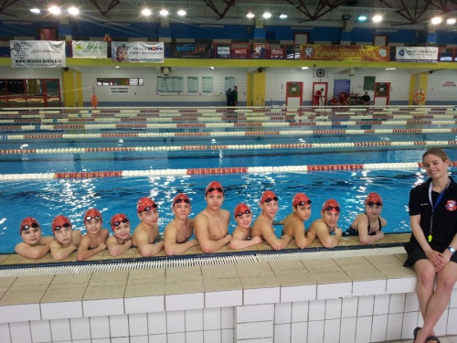 Kadra sekcji pływackiej TS Wisła 2014.