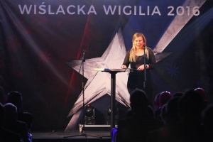 Marzena Sarapata podczas Wiślackiej Wigilii 2016.