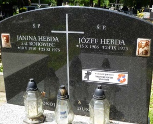 Grób Józefa Hebdy na Cmentarzu Rakowickim