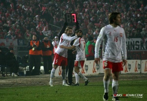 Kosowski wchodzi na boisko
