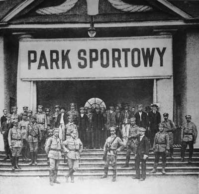 Legioniści Piłsudskiego na stadionie Wisły