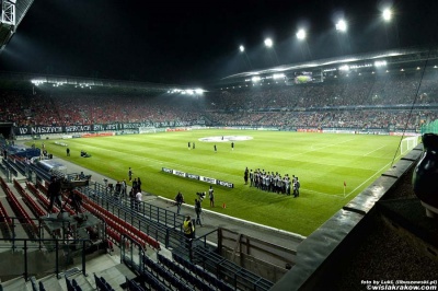 Wg UEFA stadion został bardzo dobre przygotowany do meczu.[Foto: Łukasz Libuszewski/wislakrakow.com]
