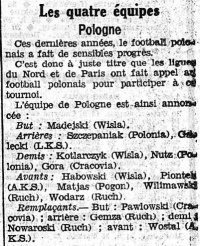 Zapowiedzi meczów w prasie francuskiej, 1937