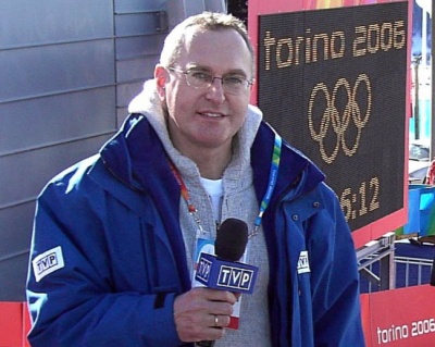 Maciej Starowicz na olimpiadzie w Turynie