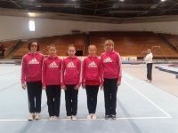 Mistrzostwa Europy - Sofia (Bułgaria), 14.05.2014r (od lewej stoją: Joanna Uracz-Kocur, Klara Kopeć, Maria Bieda, Wiktoria Łopuszańska, Mariola Frandofert)