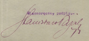 Podpis Stanisława Pająka