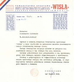 Aleksander Cichowicz, powierzenie kierownictwa sekcji z dniem 13.04.1966.