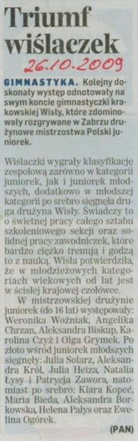 Gazeta Krakowska 2009-10-26